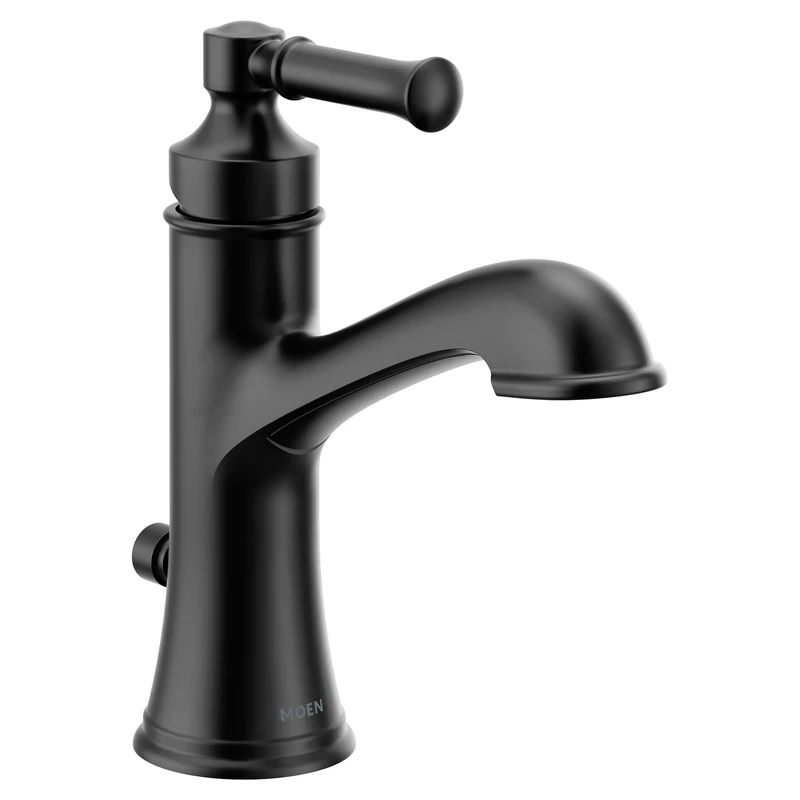 Moen 6803BL Dartmoor One-Handle high arc Bathroom Faucet, Matte Black - Image 1