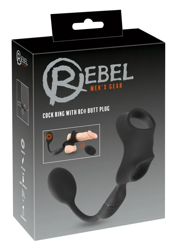Rebel Butt Plug with Ball/Cock Ring-5507280000 Schwarz One Size