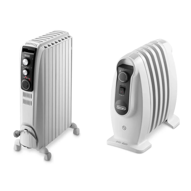 De'Longhi Dragon 4 TRD40820T Oil Filled Radiator- White & TRNS0505M Oil Filled Radiator - White