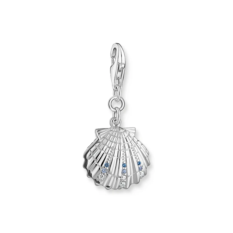 Thomas Sabo Charm Pendant Shell Silver 925 Sterling Silver, Blackened