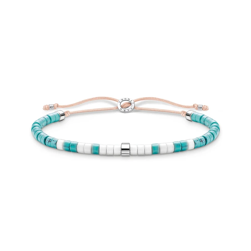 Thomas Sabo A2062-058-7 Bracelet with Turquoise Stones in 925 Sterling Silver
