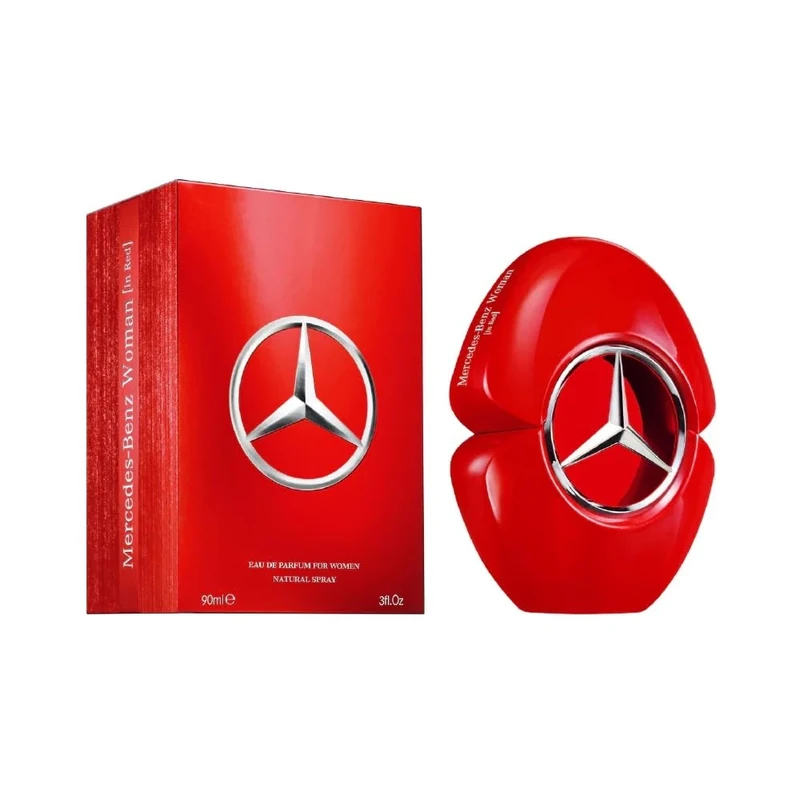 Mercedes-Benz Woman in Red - Eau de Parfum for Women - Jasmine Perfume for Women - Pear, Patchouli Fragrances - Long Lasting Perfume for Women - 90 ml