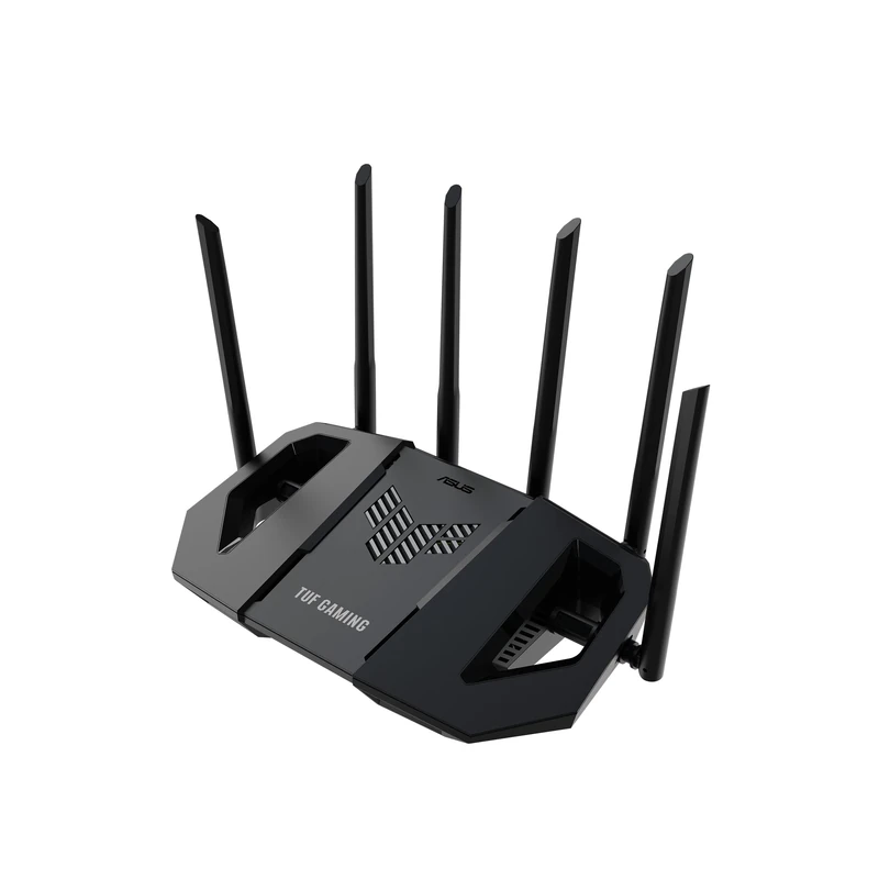ASUS TUF Gaming BE6500 Dual Band WiFi 7 Router, 4K-QAM, Quad 2.5G port, Gaming Acceleration, OpenNAT, Smart Home Master, Triple-Level Network Security, AiMesh support, 4G/5G Auto Mobile Tethering