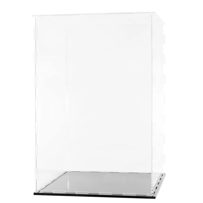 Clear Acrylic Display Case-Assemble Countertop Box for Display-Clear Display Box,Dustproof Protection Showcase for Toy Collectibles (10x6x14inch)