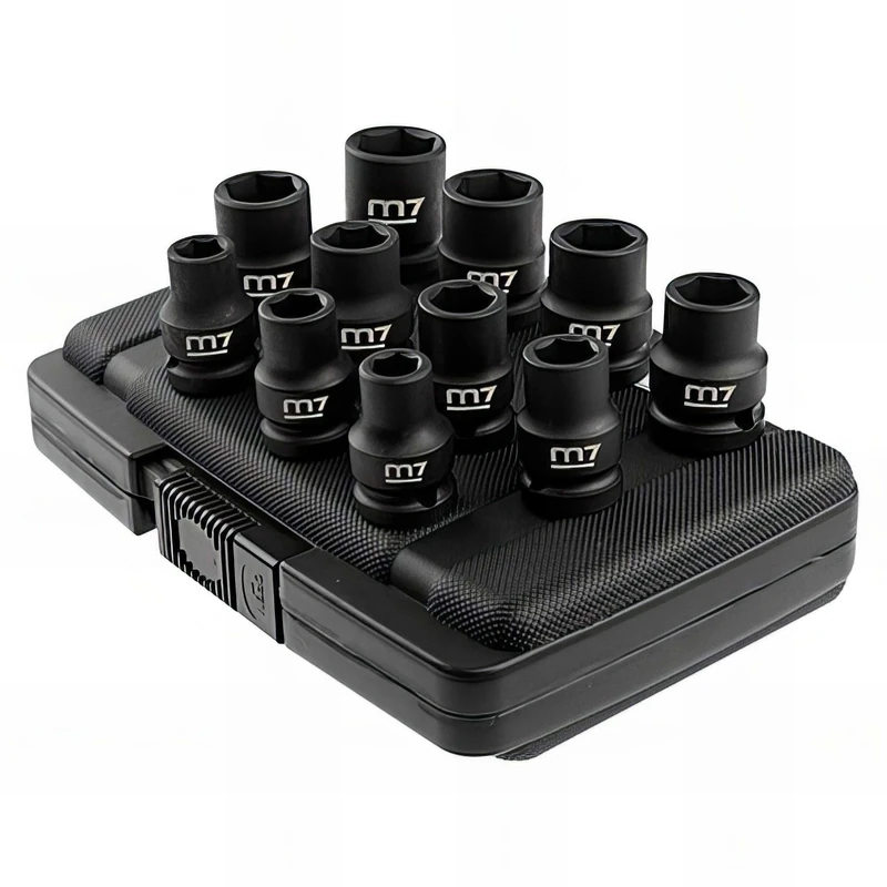 King Tony MB42011M1 M7 - Caja De Sockets De Impacto 1/2" - 10 A 21mm for DIYers & Professionals, Built for Repair and Installation tasks, 21mm, 11 Pieces - Image 1