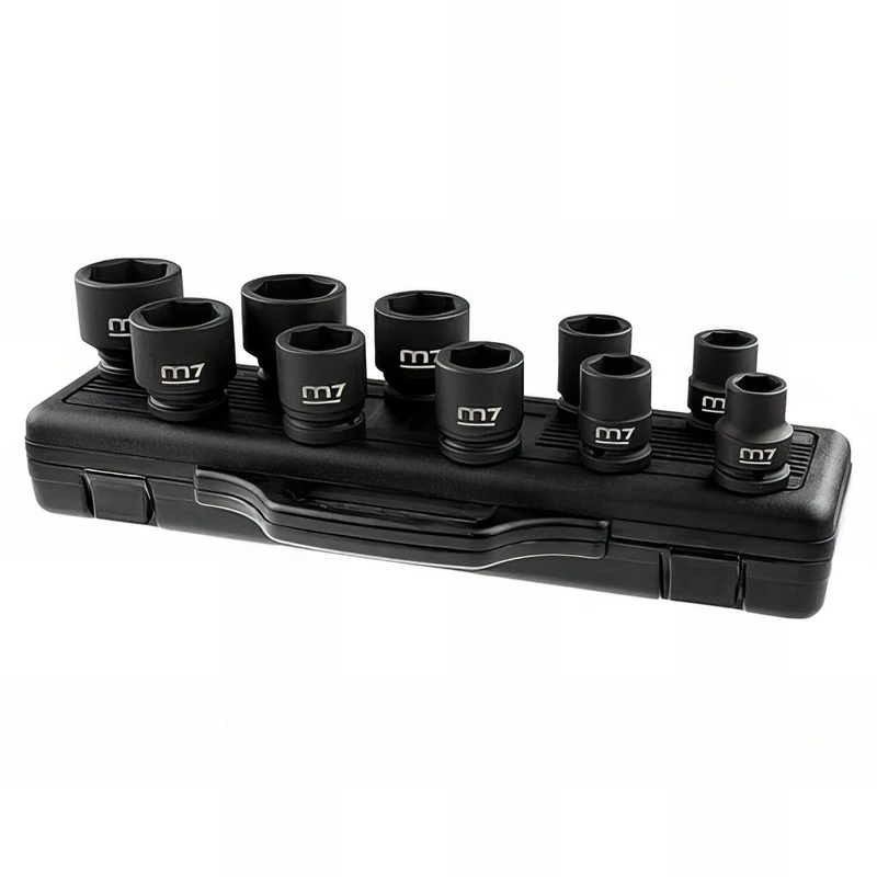 King Tony MB62010M M7 - Caja De Sockets De Impacto 3/4" Metricos - 19 A 42mm for DIYers & Professionals, Ideal for Repair and Installation tasks, 42mm, 10 Pieces