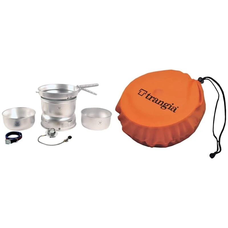 Trangia 25 Cookset With Gas Burner & Series Stove Bags, Size 25 - Orange