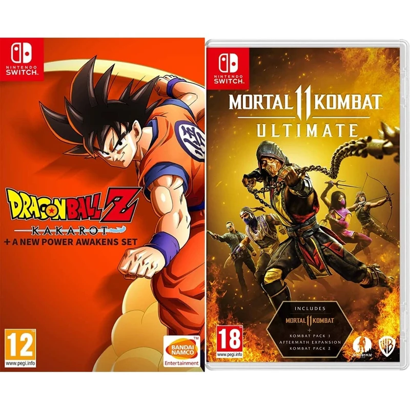 Dragon Ball Z Kakarot (Nintendo Switch) & Mortal Kombat 11 Ultimate (Nintendo Switch - Code in Box)