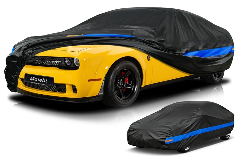 Molebt Car Cover Waterproof All Weather for Automobiles, Universal Fit Dodge Challenger/Charger, Chevy Impala, Toyota Avalon, Ford Taurus, Chrysler 300, Audi A8, BMW 7 Series, Tesla Model S etc.