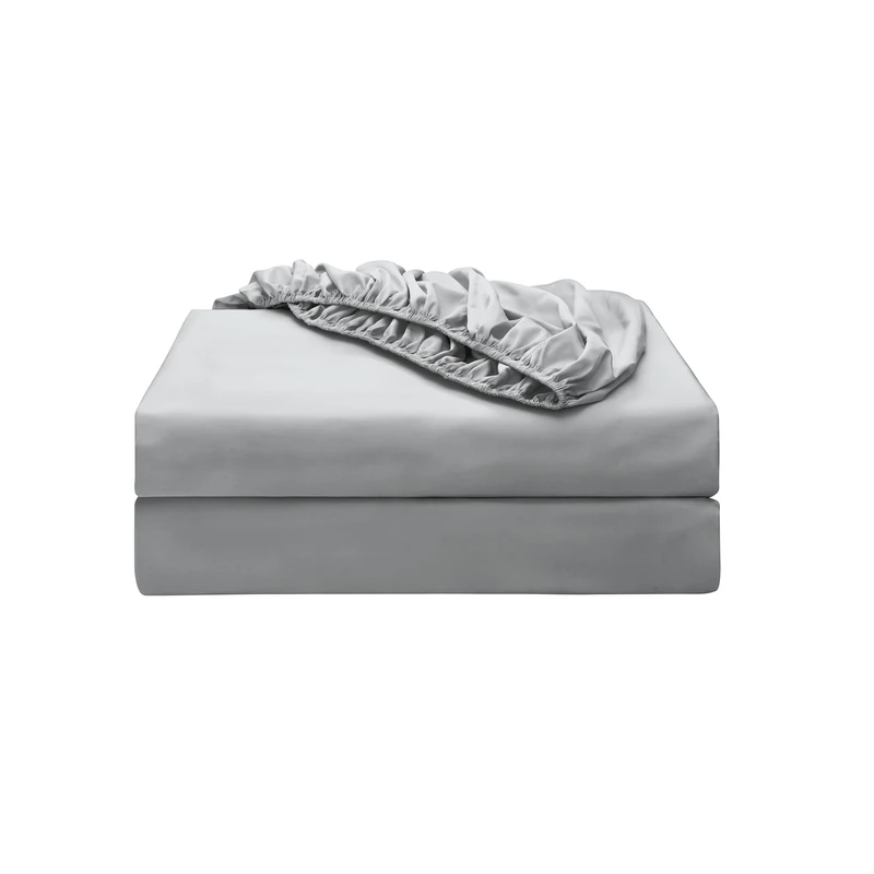 2-Pack Pure Cotton Twin XL Fitted Sheet for Adjustable Bed Split King, 600 TC 16" Deep Pocket Egyptian Cotton Fitted Sheet (2pcs, Twin XL, Gray)