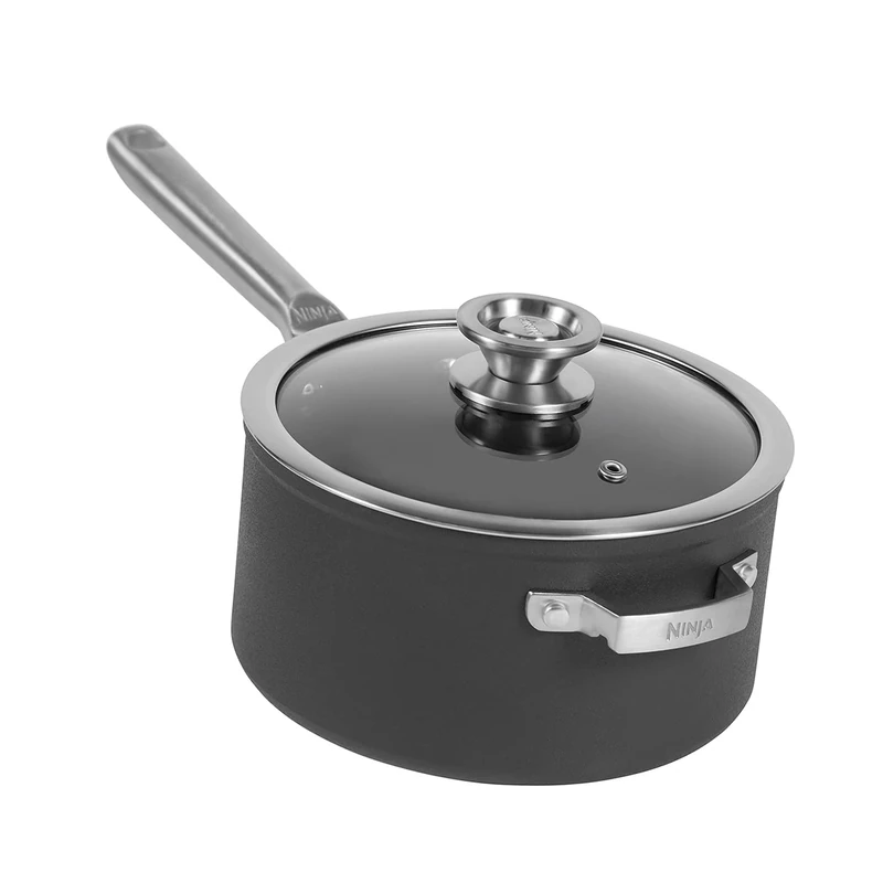 Ninja Foodi Zerostick Stackable Sauté Pan, 20 cm, [C50220EU], Hard Anodised Aluminium, Nestable, Non-Stick Coating, Induction-Compatible, Dishwasher-Safe