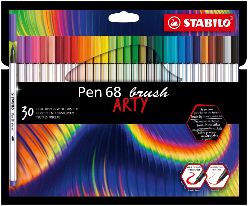 STABILO Pen 68 Brush - Premium Fibre-Tip Art Pens