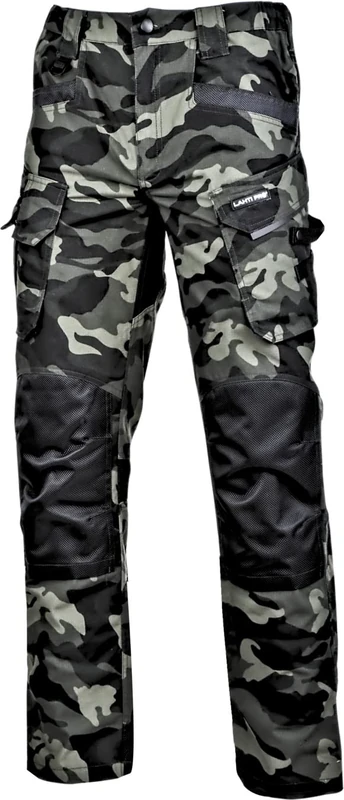 LAHTI PRO Men's Strengthened Camo Green Slim Fit L40519 Trousers Military Cargo Style Fashion Casual Trousers, Moro, M - Image 1