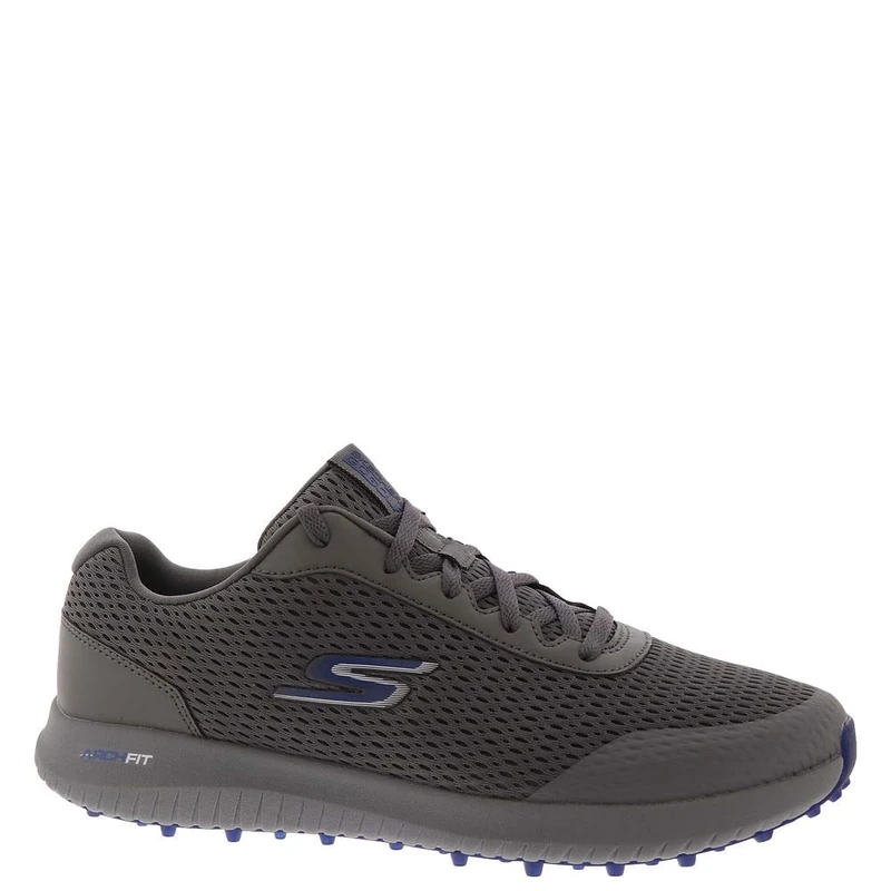 Skechers Mens Shoe-GO Golf MAX 2 Fairway 3 Sneaker, Charcoal Textile/Navy Trim, 9.5 UK