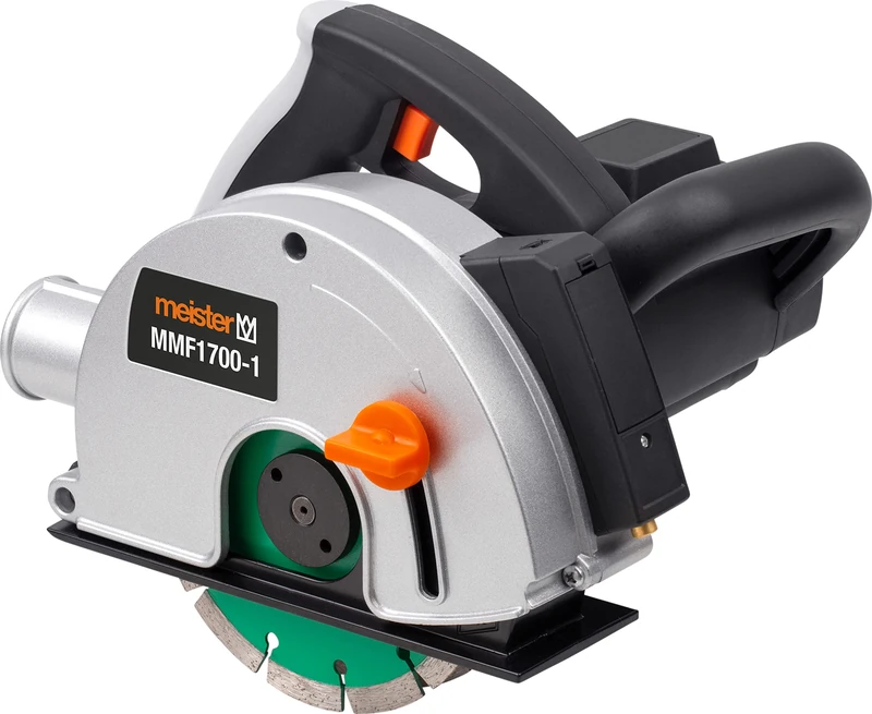 Meister Wall Cutter 1700W, MMF1700-1 - Incl. 2 Diamond Grinding Discs Ø 150 mm - Groove Width up to 29 mm - 40 mm Cutting Depth - Laser Marking aid/wall Cutter with dust Extraction/Slot Cutter