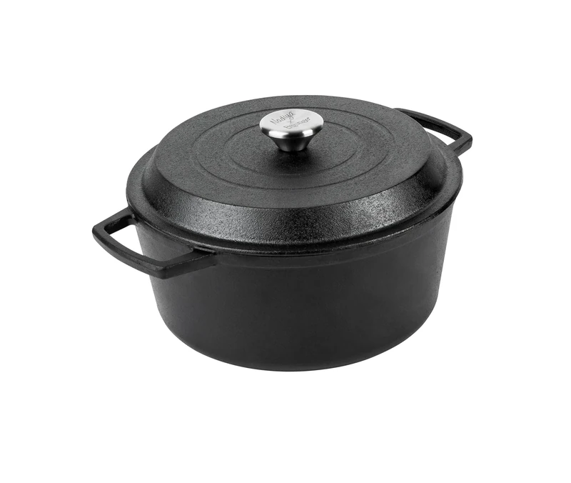 Nadiya x Prestige Cast Iron Casserole, 4.5L, Black