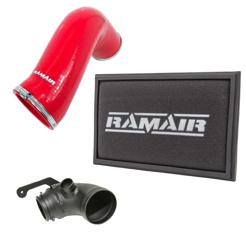 Red Ramair Panel Air Filter Intake Pipe Air Hose & Turbo Elbow - 1.8/2.0 TSI TFSI MQB