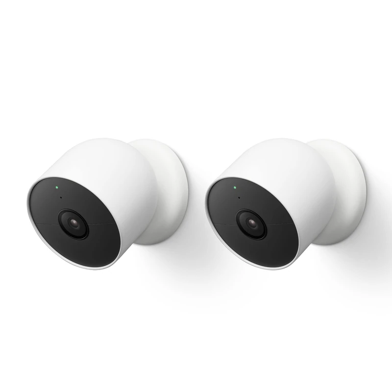 Google Nest CAM (2-Pack) - Indoor and Outdoor Smart Security Camera, White