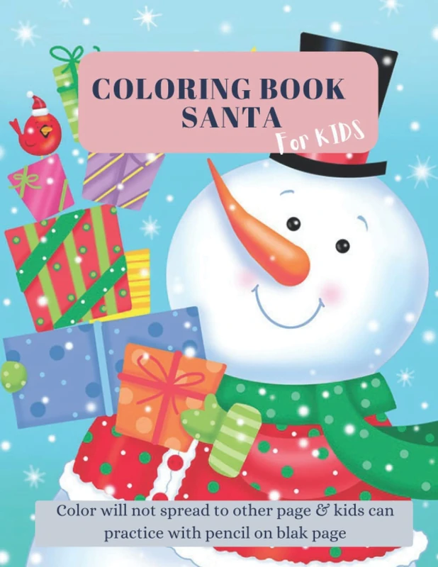 Santa Coloring Book 101: 60 Pages Drawing & Color Book For Kids Age Group 4-12 Yrs., There is a blank paper between every two drawing pages in the book.