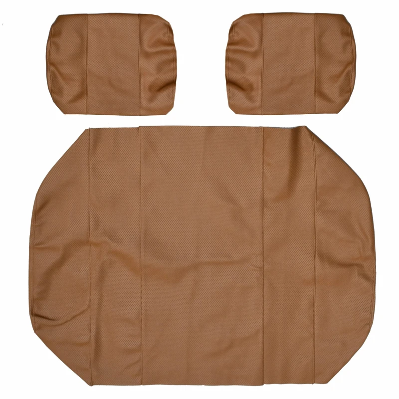 GOLF BALL DIVERS Club Car Pre-2000 DS Golf Cart Front Replacement Seat Cover Set Made with Marine Grade Vinyl - Staple On Installation (Tan)