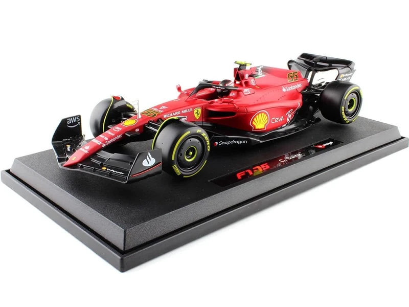 Bburago Formula 1 FERRARI F1-75 (2020) LECLERC WITH HELMET 1:18 Scale Die-Cast Collectible Race Car
