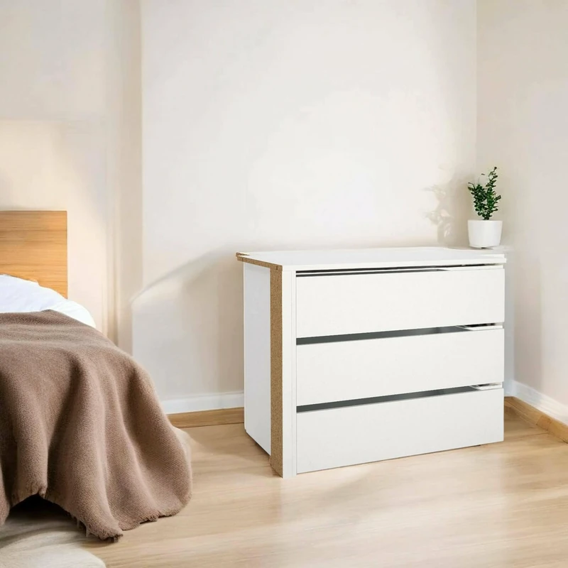 Dmora - Mathilde Chest of Drawers, Multi-Purpose Settimino, Bedroom Dresser, Furniture with Drawers, 87 x 55 x 70 cm, White