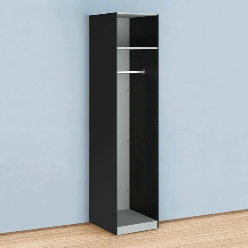 Dmora Anaelle Large Multi-Purpose Closet, Multifunctional Cabinet, Shoe Cabinet, Shoe Cabinet, Shoe Cabinet, 58 x 50 x H 219 cm, Black