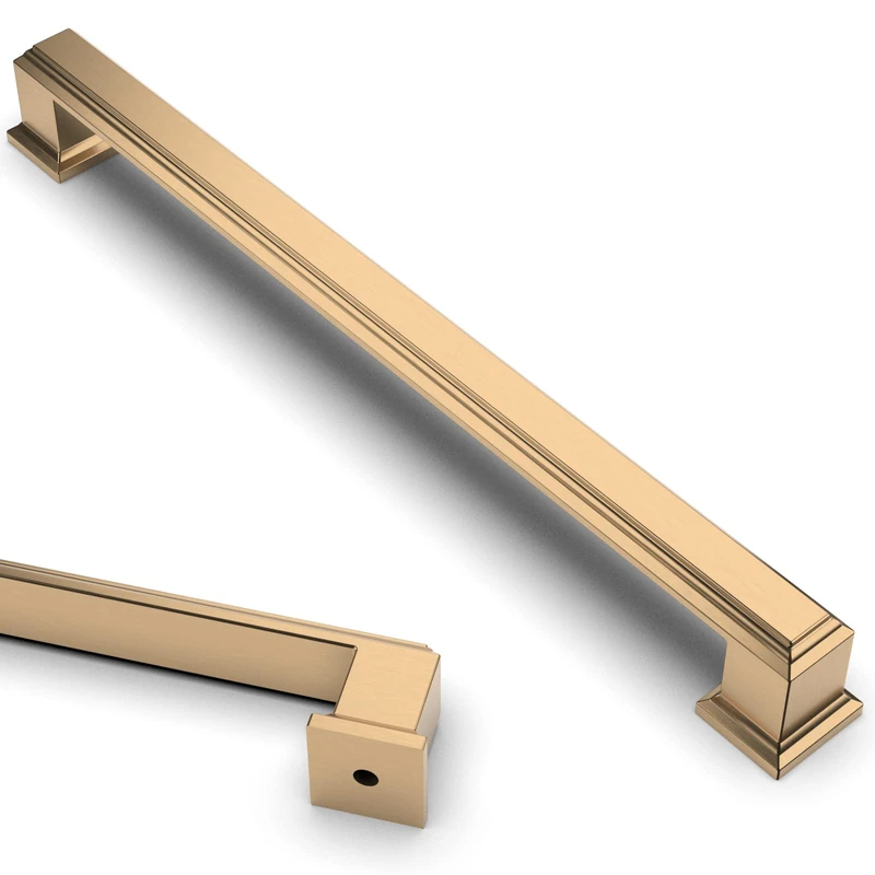 Asidrama 10 Pack 7.5 Inch(192mm) Champagne Bronze Kitchen Cabinet Handles,Brushed Brass Cabinet Pulls Kitchen Cabinet Hardware for Cupboard Gold Drawer Pulls