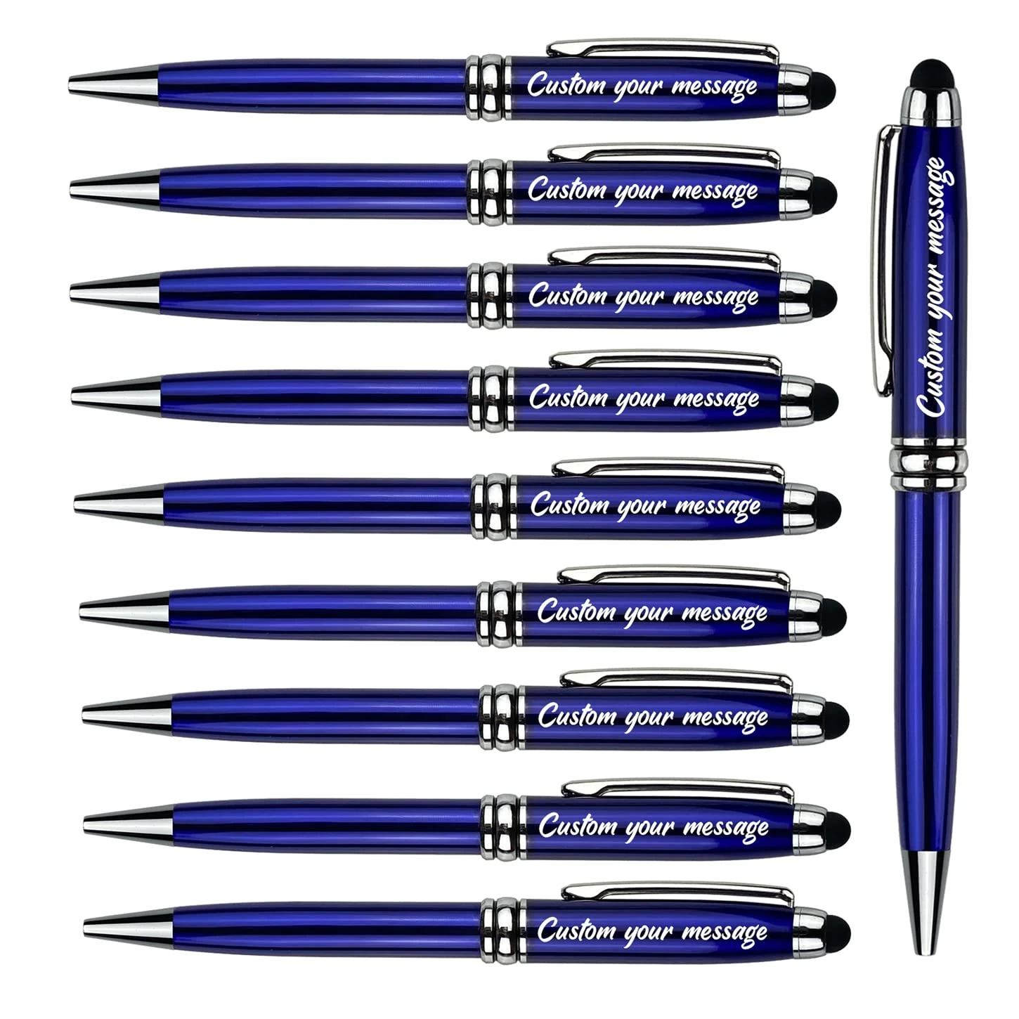 ANCOLOFIS Customizable Pens Ballpoint Pens with Free Engraving - Custom any message on the Pens, Fancy nice office gifts for Men, Women, Friends, coworkers 10 Pens/Box