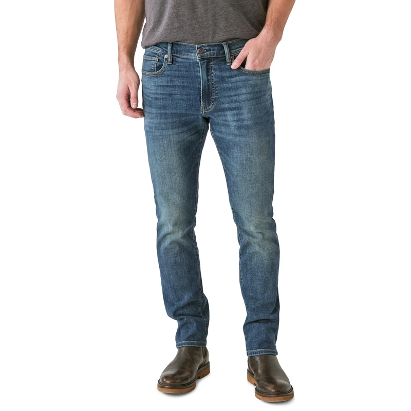 Lucky Brand Men's 410 Athletic Straight Coolmax Stretch Jean, Blue, 36W x 32L