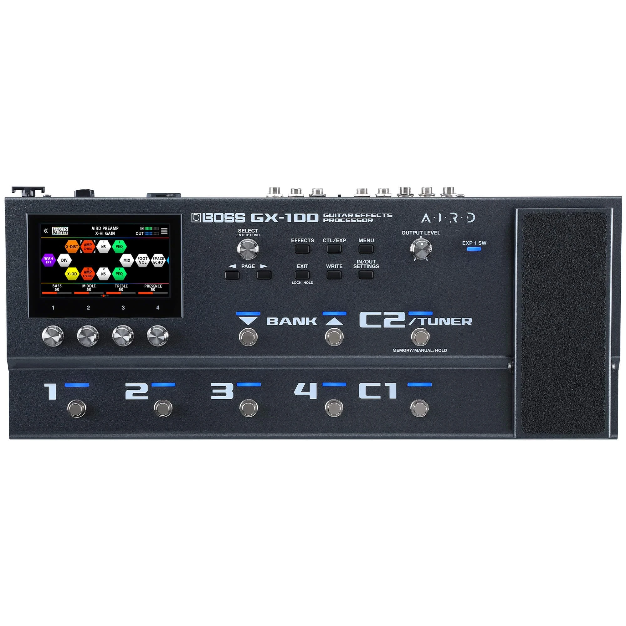 BOSS GX-100 Black Guitar and Bass Effects Processor, 23 AIRD Amplifiers, 150+ BOSS Effects, 32-bit Floating Point Processing, 9V/300mA Power Source