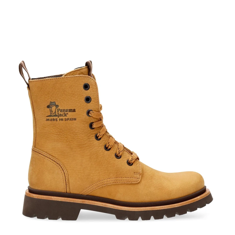 Panama Jack Women's Fortune Combat Boot, Ocre, 3 UK