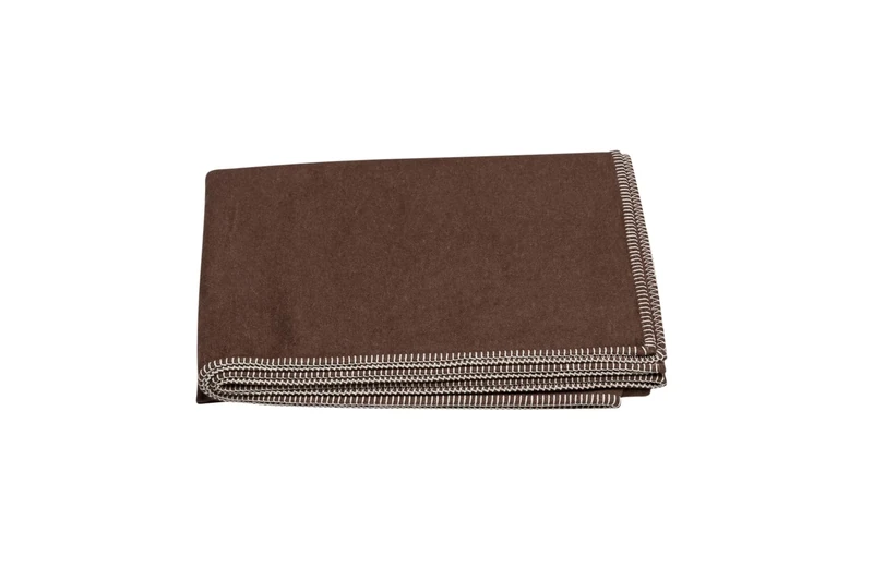 David Fussenegger Cotton Blanket 140 x 200 cm Cuddly Blanket with Decorative Stitch Soft Mocha