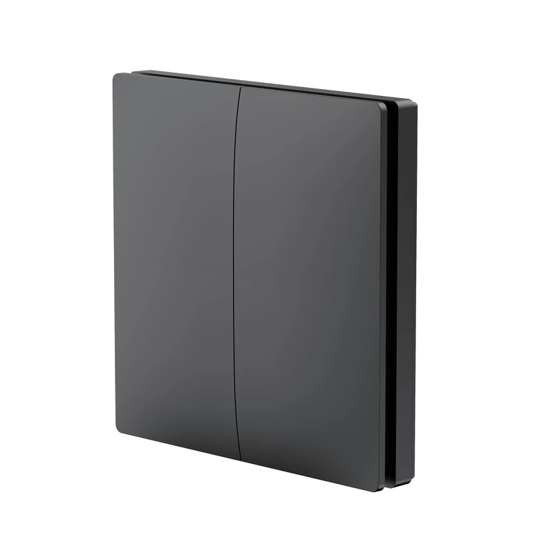 Black Kinetic Wireless Switch IP65 Waterproof Push Button Switch(2 Gang Wireless Switch, Black)