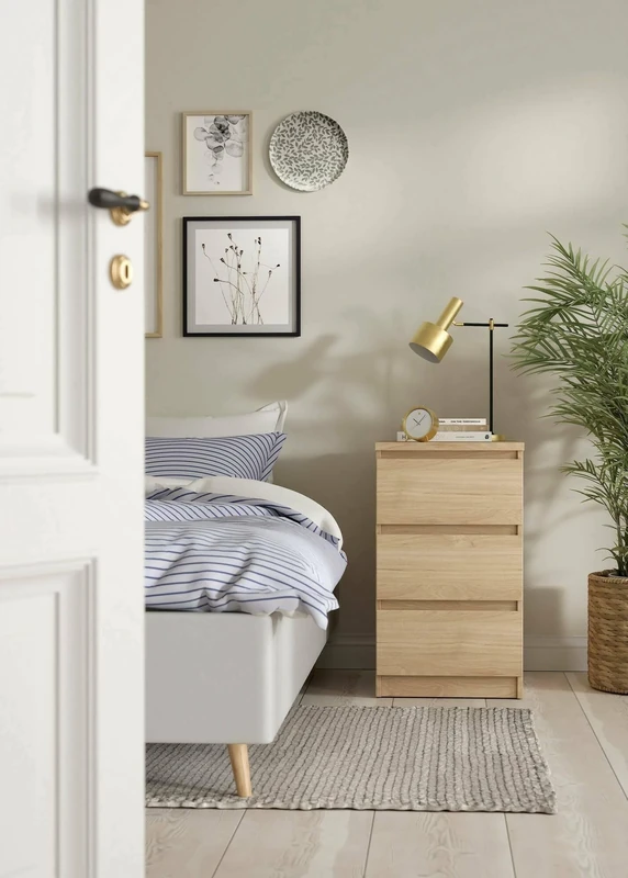 Dmora Ameline Chest of Drawers, Multi-Purpose Settimino, Bedroom Dresser, Furniture with Drawers, 50 x 40 x H 70 cm, Oak