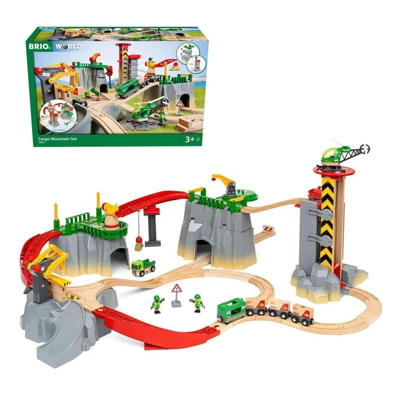 Brio World Cargo Mountain Train Set Kids Age 3 Years Up - Compatible All BRIO Railway Sets & Accessories - Gifts for Boys and Girls