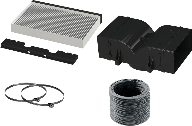 Bosch DIZ2CB1I4 accessories for extractor hoods, Clean Air Standard recirculation set (5-Piece), Made in Germany
