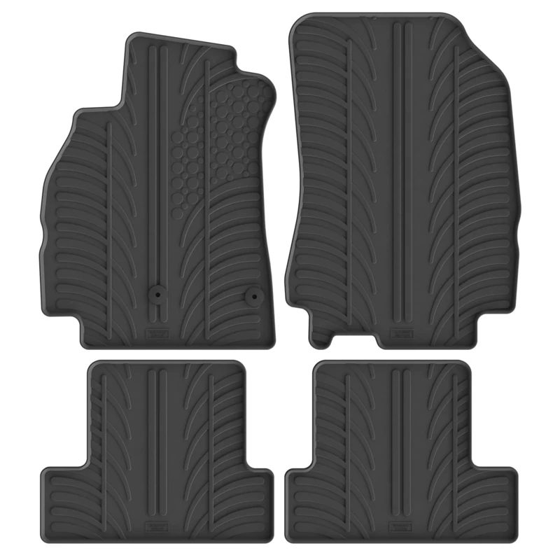GLEDRING Set of rubber mats compatible with Renault Megane III HB 5-door 2008-2015 (T profile 4 pieces)