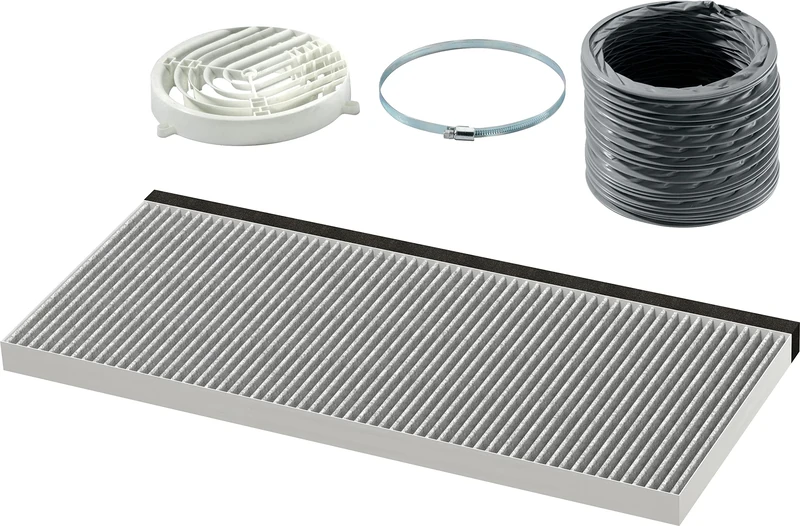 Bosch DWZ2IT1I4 Accessories for Cooker Hoods, Clean Air Standard Recirculation Set (4-Piece), Made in Germany