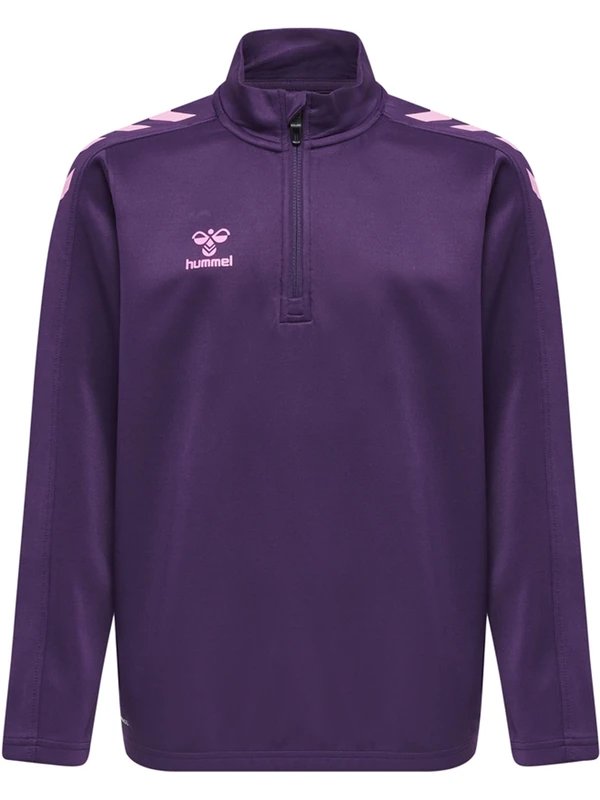 hummel hmlCORE XK HALF ZIP POLY SWEAT KIDS, Unisex kids Sweatshirt, ACAI, 164 -