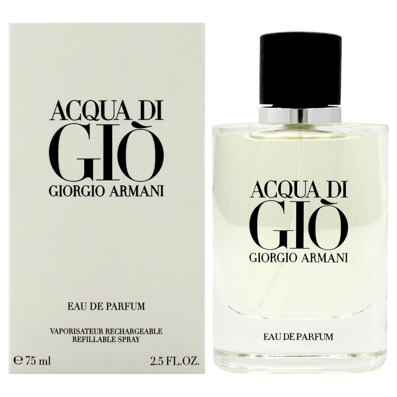 Acqua Di Gio by Giorgio Armani for Men - 2.5 oz EDP Spray (Refillable)
