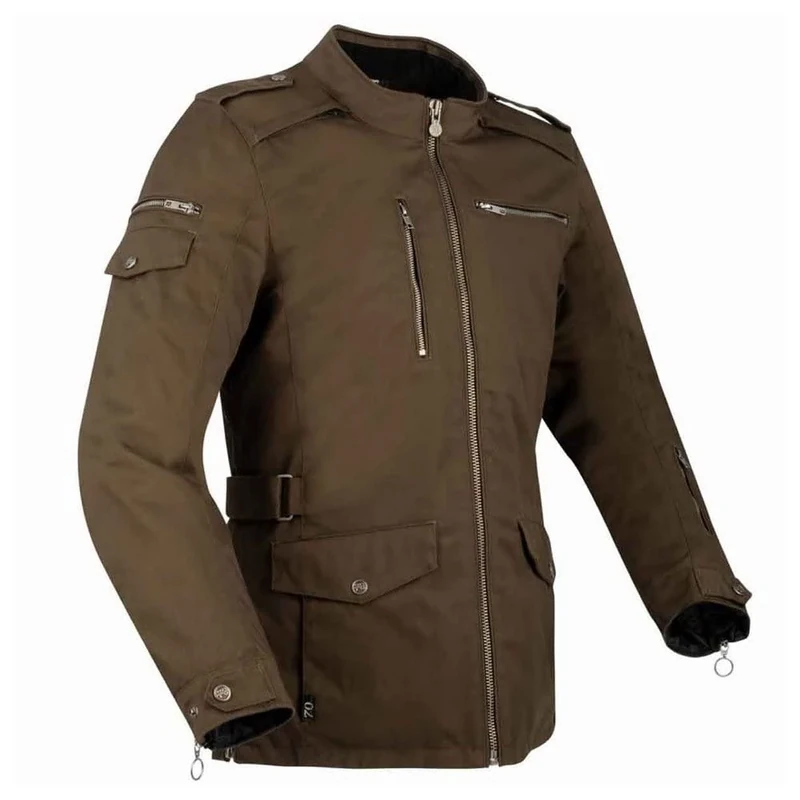 SEGURA Men's Leyton Motorcycle Jacket, Khaki, XXXXL