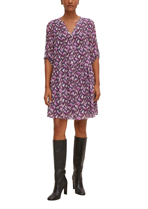 COMMA Women's 60.2.61.20.200.2123375 Dress, 48A1, 40