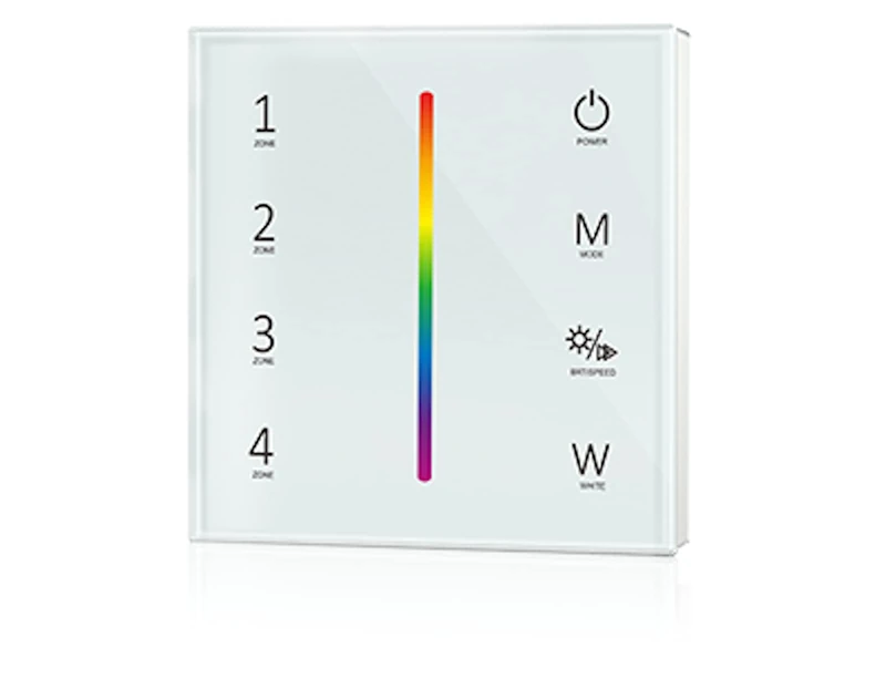 RGB/RGBW wall remote control white 4 zones RF2.4G