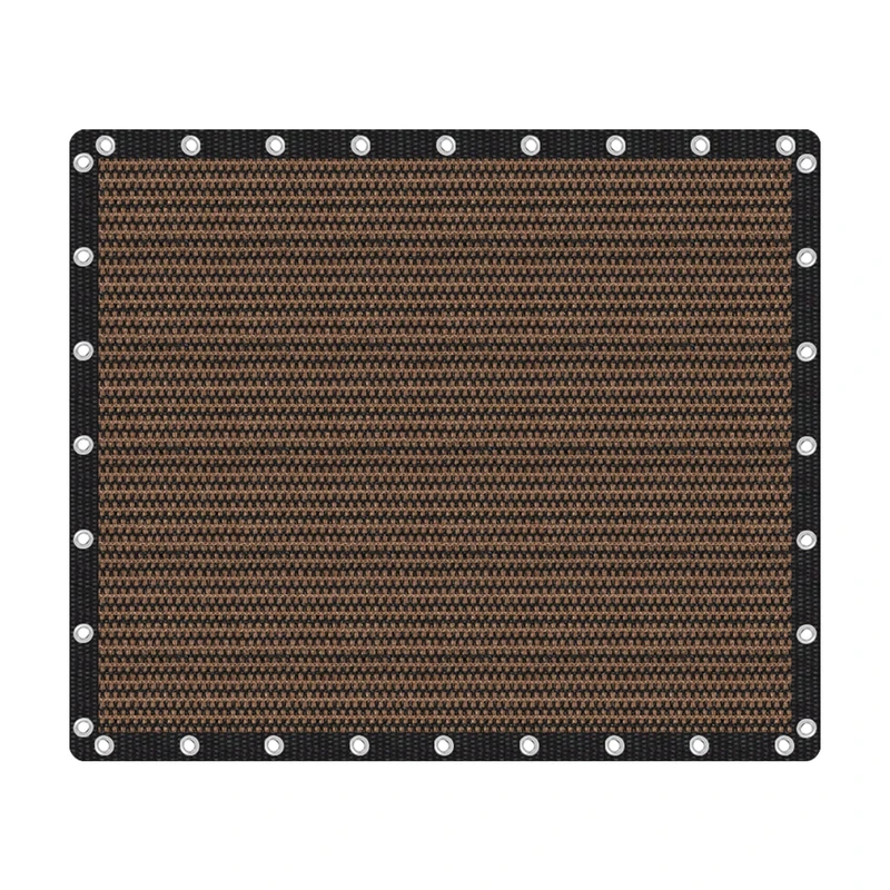 VICLLAX 90% Shade Fabric Sun Shade Cloth Privacy Screen with Reinforced Grommets for Outdoor Patio Garden Pergola Cover Canopy 10x12 FT, Mocha