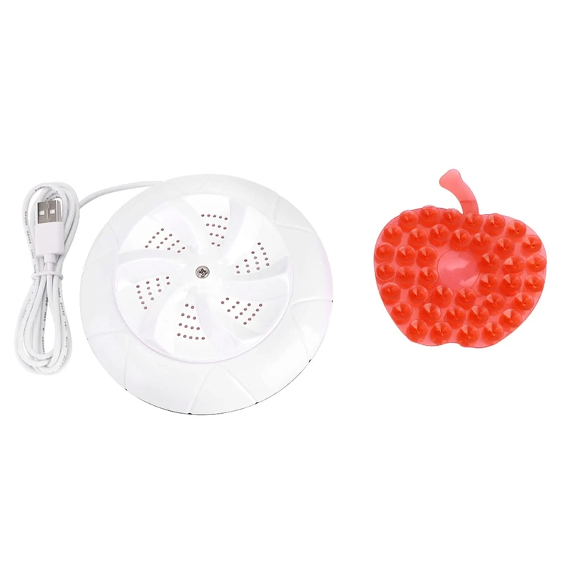 Mini Washing Machine, Turbine Washing Machine Mini Travel Portable Household Small Washing Machine Ultrasound Turbo Washer Laundry for Travel Business Trip RV Apartment(white)