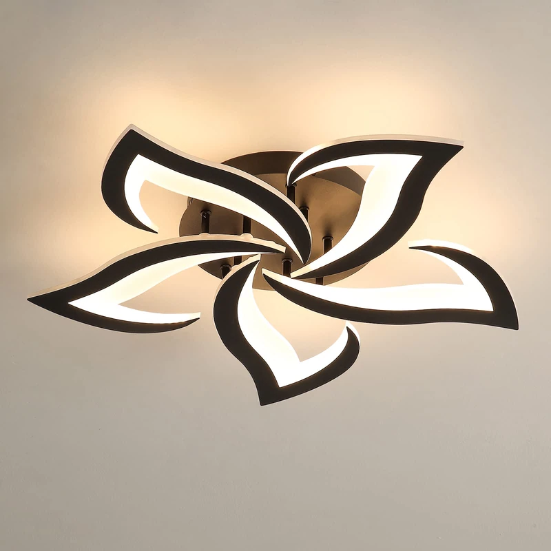 Riserva LED Ceiling Light, 60W 6500LM Mordern LED Ceiling Lights Warm White 3000K, Creative Petals Design, Acrylic Chandelier for Living Room Bedroom Dining Room (Dia 60cm) - Image 1