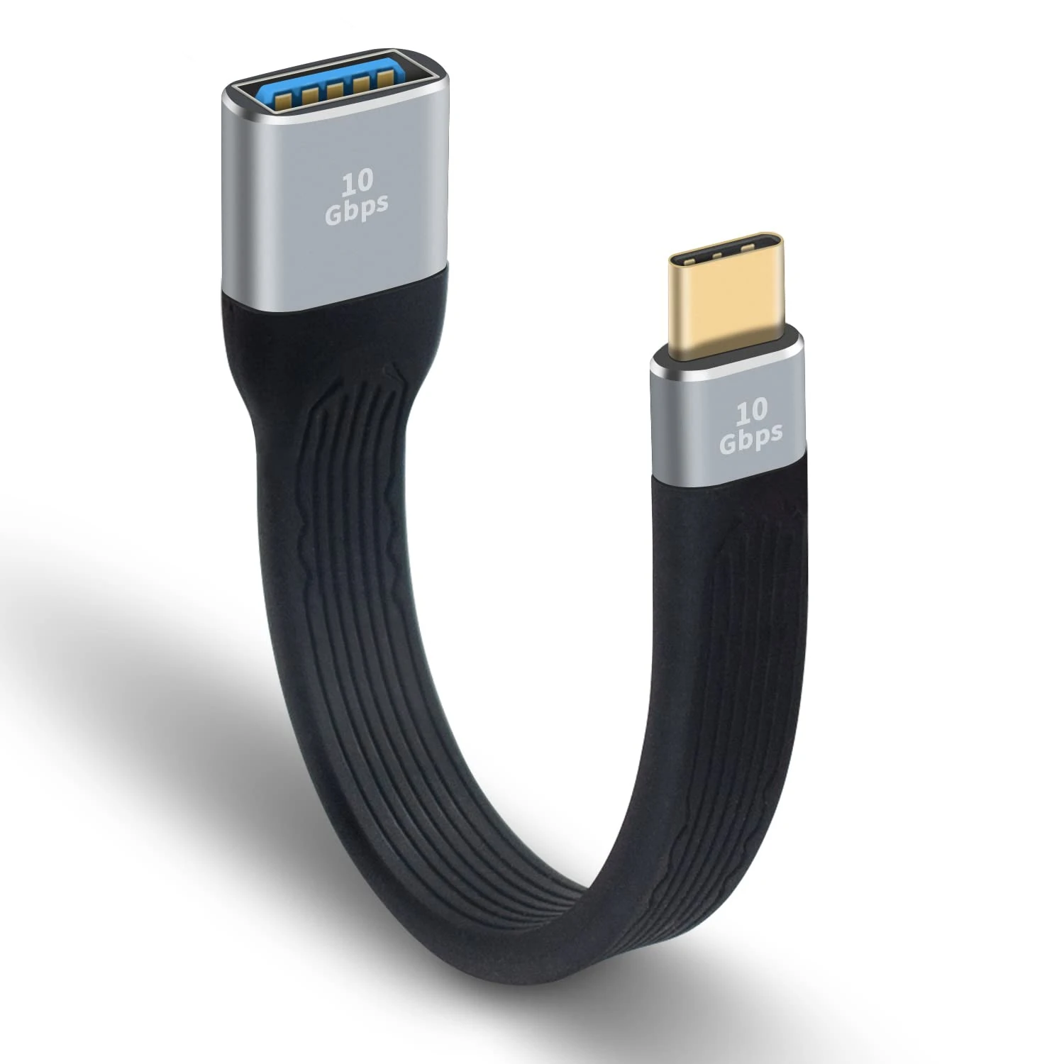 Maxhood USB C to USB 3.0 Adapter Cable, 13cm Flat for PC & Laptop, Thunderbolt3 Compatible