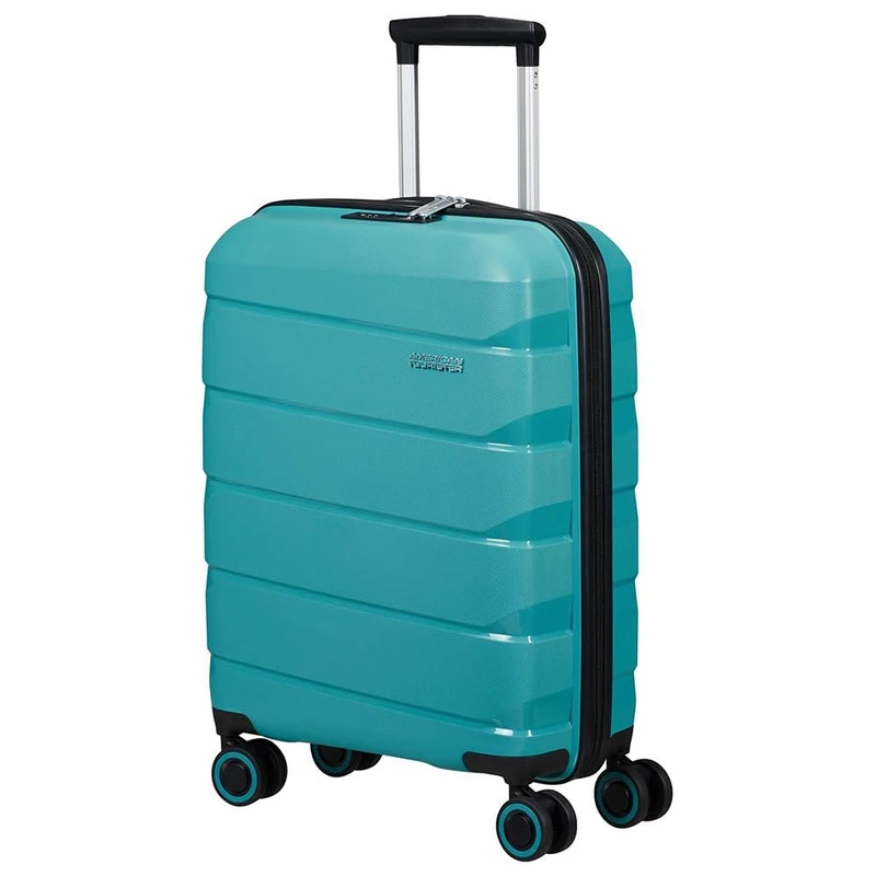 American Tourister Air Move 4 Wheels Cabin Suitcase 55 cm, Sky Blue, Standard Size, Hand Luggage