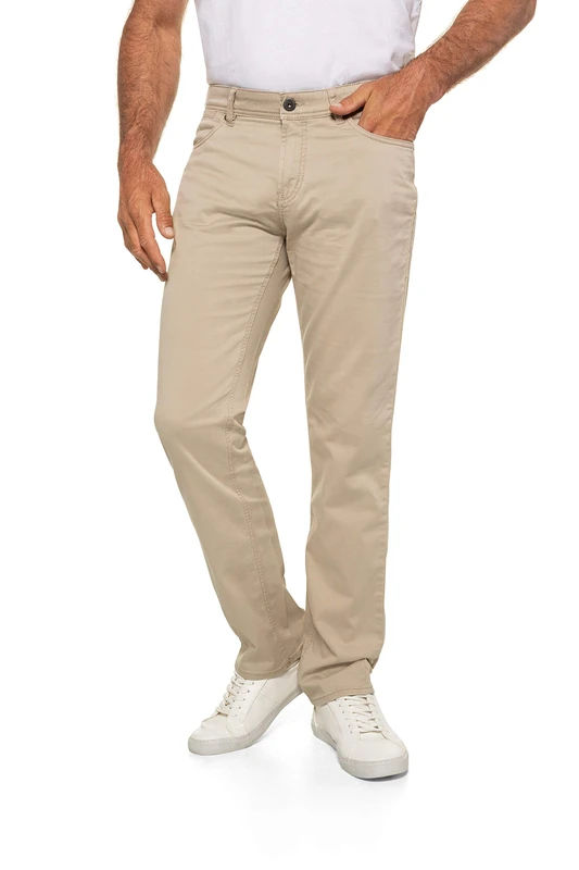 JP 1880 Men's Large Sizes Plus Sizes Menswear L-8XL Twill Trousers Belly Fit up to Size N-70/U-35 721797, White, 26